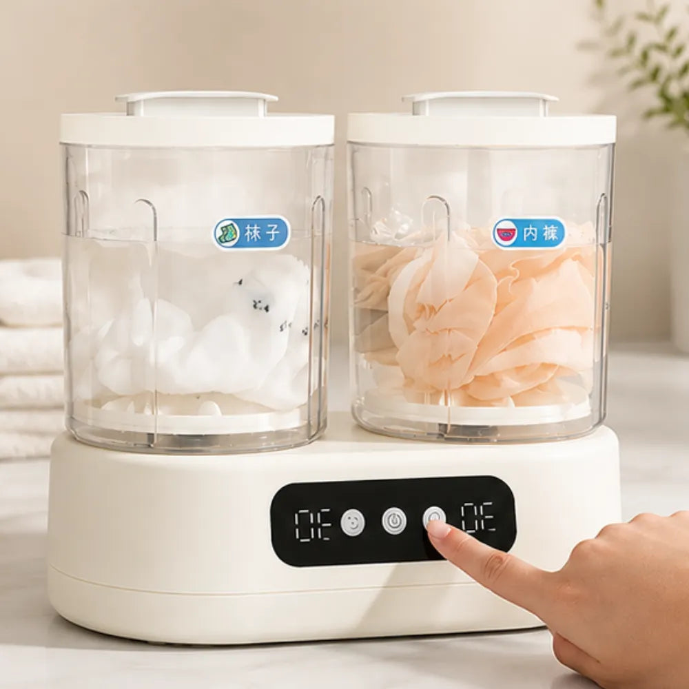 Twin Bucket Mini Washing Machine – Compact & Quiet