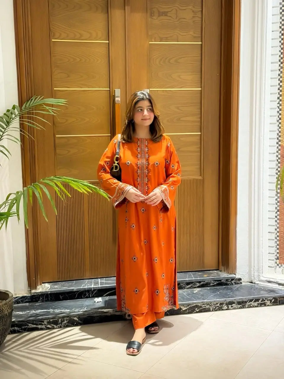 2 Pcs Women's Unstitched Embroidered Suit