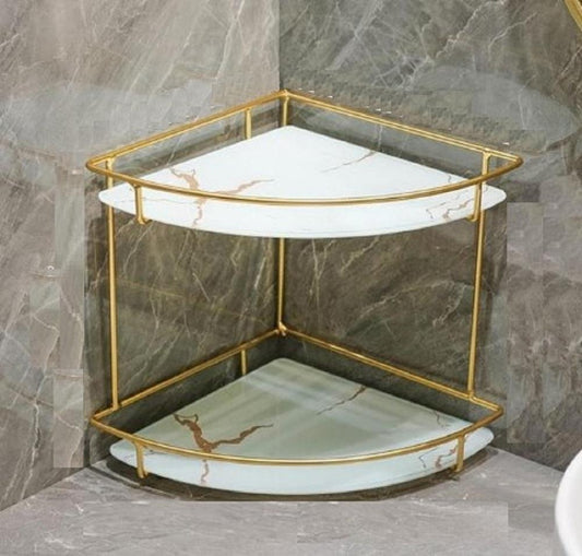Premium Metal Makeup Organizer Black White 22x22x4cm