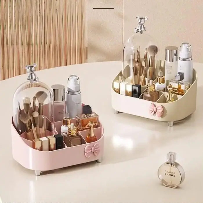 2 in 1 Bear Shape Makeup Brush Holder & Cosmetic Organizer